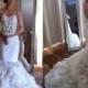 2017 Elegant Strapless Mermaid Charming Ruffles Floral Unique Wedding Bridal Gown Dresses. WD0118