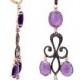 Amethyst & Diamond Chandelier Earrings - Raven Fine Jewelers, Anniversary Gifts