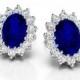 8x6mm Oval Sapphire & Diamond Stud Earrings - Raven Fine Jewelers