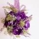 Purple Flower Girl Pomander Wedding Kissing Ball Reception Decoration Lavender Bouquet Eggplant wedding