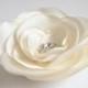 Ivory Flower Bridal Hair Accessory - Ivory Flower Hair Clip - Wedding Flower Hair Piece - Ivory Flower