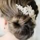 Blush Bridal Hair Comb. Blush Lace Hair Comb. Bridal Lace Headpiece {Alyona}