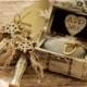 Personalized Wedding Rustic Ring Bearer Box Ring Pillow Box Winter Wedding