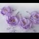 Wedding Fabric Flower Hair Pin Bridal Accessories Lilac Purple Lavender