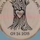 Custom Wedding Save the Date rubber stamp // Tree with Heart Wood Slice Stamp // Rustic Weddings Stamp//by Blossom Stamps