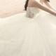 Sexy illusion beading bodice with tulle bottom princess wedding dress