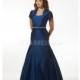 Glamorous Taffeta Mermaid Zipper up Square Sweep Train Mother of the Bride Gowns - Compelling Wedding Dresses