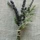 Natural Woodland Grooms Wedding Boutonniere of French Lavender, Cedar, Lichens and Moss Tied with Natural Hemp Twine