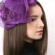Purple headpiece, Lavender Ascot Fascinator, Melbourne cup headpiece, Kentucky derby Hat, Wedding head piece, lilac purple hat, tea party