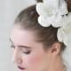 Bridal Flower Hair clips, Wedding Silk Hair Flowers, Wedding Fascinator, Ivory Floral Headpiece