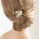 Gold Wedding Hair pin, Gold Bridal Hair pin, Freshwater Pearl Wedding Hair Pin