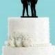 Groom and Groom Couple with Bowties Gay Acrylic Wedding Cake Topper, Same Sex Marriage Cake Topper