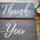 Thank You Signs - 2 wooden handpainted signs - Rustic Wedding Wood Sign - Wedding Photo Props - Bride Groom Sign - Wedding decor- Engagement