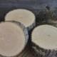 Cupcake HOLDERS - 3 WOOD SLICES - Wood - Perfect for Rustic Wedding Centerpieces