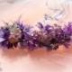 Bridal Headpiece, Purple Flowers Bridal Hair Piece, Flower Bridal Headpiece, Bridal Hair Halo, Flower Wedding Crown, Flower Girl Headpiece