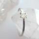 Diamond Slice Engagement Ring, Alternative Wedding Ring, Rose Cut Organic Shape, Rose Gold, Yellow Gold, White Gold Made To Order