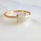 Custom Engagement Ring, Raw Diamond Alternative, Rough Uncut Stone, Women's Wedding Ring Rose Gold, Yellow Gold or White Gold Made To Order