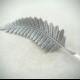 Antique  Silver Fern Leaf Bobby Pin Silver Fern Leaf Hair Pin Hair Accesories Bridal Hair Leaf Headpiece