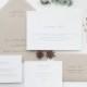 PAPER SAMPLES Emma Simple Wedding Invitation / Save the Date / Rustic Wedding Invitation / White Wedding /Letterpress Wedding Invitation