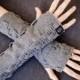 Fingerless Gloves, Handmade Wrist Warmers, Adjustable Length Arm Warmers, Mitts, Weave Hand Warmers In Fleece By Grey Matter