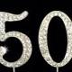 50th Birthday Cake Topper - 50th Anniversary Cake Topper - 1.75 Inches Tall - Cake Decoration