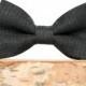GREY BOW TIE - Dark Grey Bow Tie, Boys & Mens Bow Tie, Grey Textured Bow Tie