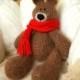 Bear brown Amigurumi  Animals Hand Knitted Toy Soft Plush toy Teddy Bears Cute Stuffed Mohair Animal bear toy plush bear crochet bear 
