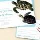 Sea Turtle Wedding Invitations, Beach Wedding Invitation, Ocean Wedding