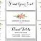 Wedding Seating Chart template, Header Signs and Table Signs 1-40, Printable Wedding Table chart, INSTANT DOWNLOAD, Blush Peony, SC005