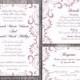 DIY Wedding Invitation Template Set Editable Word File Download Printable Purple Invitation Lavender Wedding Invitation Elegant Invitation