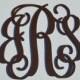 12'' Custom Wood Monogram in Vine Font, Wooden wall monogram,monogrammed letters, door wreath, photo prop