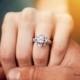 PLATINUM Unique Flower Rose Diamond Engagement or Right Hand Ring - 2.25 carat - wedding - brides - fL01