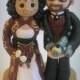 Wedding Cake Topper, Custom Cake Topper, Polymer Clay Wedding/Anniversary Keepsake, Steampunk Wedding