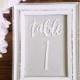 Rustic White Shabby Chic Table Numbers, Picture Frames with Calligraphy, Wedding Decor