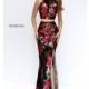 Two Piece Sequin Lace Floral Print Dress by Sherri Hill - Discount Evening Dresses 