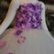 Special Occasion Dress, Purple Lavender Flower Girl Dress, Infant Purple Dress, Ivory purple Baby Dress, Toddler Lavender Purple Dress