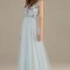 2016 Bridesmaid dress Grey Blue, Butterfly Printed Wedding dress, Sweetheart Mesh Maxi dress, Long Formal Prom dress floor length (FS220)