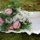 SALE 50 % Romantic Wedding Bouquet, Bridal Bouquet, Floral Bouquet, Flower Bouquet, Pink Roses Bouquet, Hydrangea Flowers