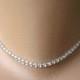 Single Strand Rhinestone Choker, Diamante Necklace, Great Gatsby, Sparkly Necklace, Minimalist Choker, Party, Prom, Choice of Colors & Sizes