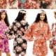 Set of 2  Bridesmaid Robes, Floral Robe, Getting Ready, Bridesmaids Gift, Fast Shipping from New York, Set of Robes, Kimono Robe, Wedding