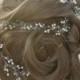 Extra Long Bridal Hair Vine Crystal long Vine Crystal wreath Pearl Hair Vine