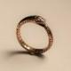 Ouroboros bronze ring handmade brass ouroboros ring