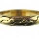 Retro Uncas 14k HGE Yellow Gold Interlocking Rope Eternity Thin Wedding Band Ring Size 6 
