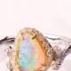 Twig Opal Engagement Ring, Opal engagement ring, Unique Engagement ring, Opal ring, Diamond Opal Ring, Twig Opal Ring, two tone Opal Ring