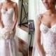 Long Applique Sleeveless Mermaid Spaghetti-Strap Tulle Pretty Custom Wedding Dresses, WD0196