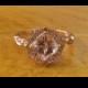 Morganite Engagement Ring, Rose Gold Ring, Halo Diamond Ring, Leaves Engagement Ring, Leaf Ring, Micro Pave Engagement Ring