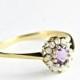Amethyst and Diamond ring in 9ct gold