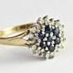 Sapphire and Diamond ring in 9 carat gold