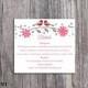 DIY Wedding Details Card Template Editable Word File Download Printable Details Card Floral Colorful Details Card Bird Enclosure Cards
