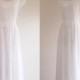 White wedding dress- Simple wedding dress- White gown- Cotton wedding dress- Beach wedding dress- Preppy wedding- Vintage bridal